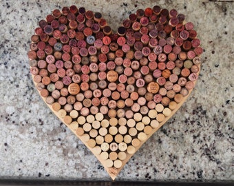 Wine Cork Wall Art wine cork heart | etsy Wine Cork Wall Art wine cork heart | etsy