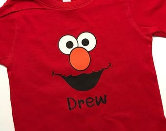 Personalized Elmo Birthday Shirt or Bodysuit - Elmo shirt - Kid elmo shirt