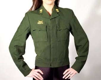 SALE Vinstage ERLA Green Military Jacket Size 42
