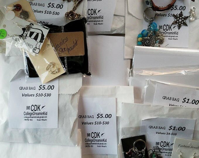 BLOWOUT Bulk Clearance Mixed Lot Jewelry Handmade Grab Bag Gifts CollegeDreaminKid Bulk Lot Earrings Necklaces Charm resale lot