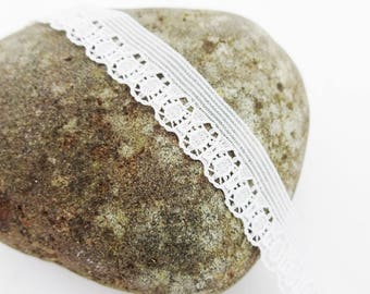 White lace trim,sewing trim,fancy trim,sewing tape,narrow lace,narrow trim,fancy sewing tape,white ribbon,sewing lace,1cm or 3/8 inch wide