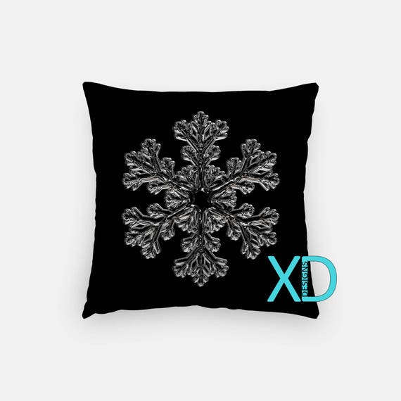 Snowflake Pillow Winter Pillow Cover Frost Pillow Case