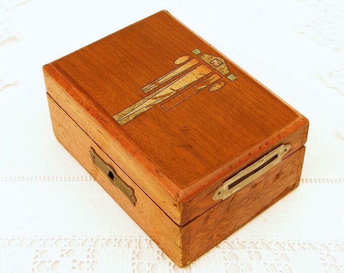 Small Antique Arts and Crafts French Wooden Money Box with Slot on the Side of the Lid , Art Nouveau, French Country Decor, Money Bank Small Antique Arts and Crafts French Wooden Money Box with Slot on the Side of the Lid , Art Nouveau, French Country Decor, Money Bank