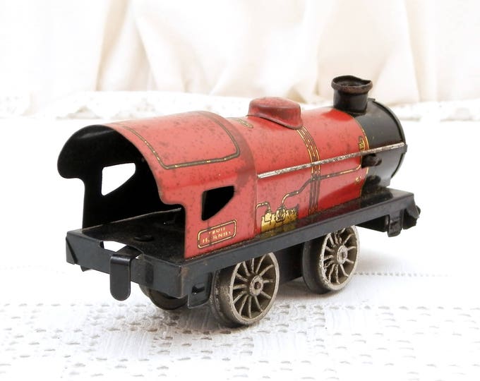 Vintage Working Hornby Clockwork Wind Up Tin Train H 0 Gauge 35 mm The Loco M with Original Box Made in France by Meccano Circa 1930s