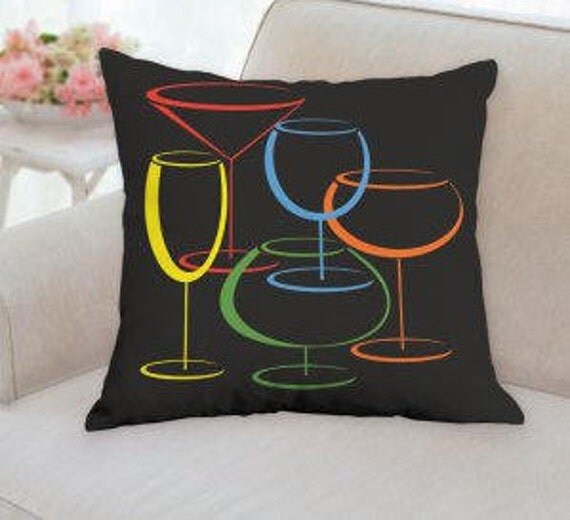Wine Glasses Pillow