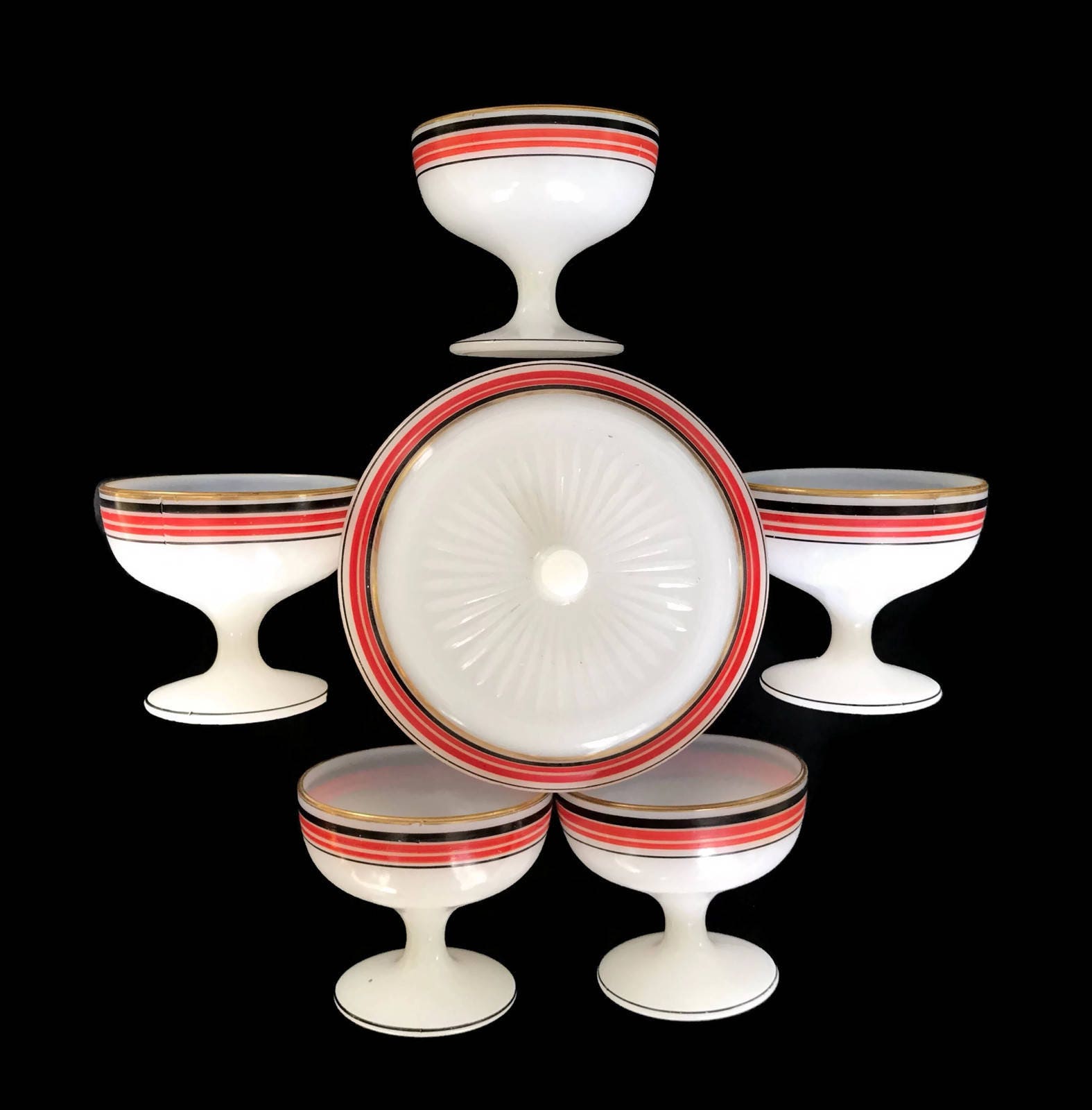 Mid Century Dessert Dishes Hazel Atlas Platonite Sherbet