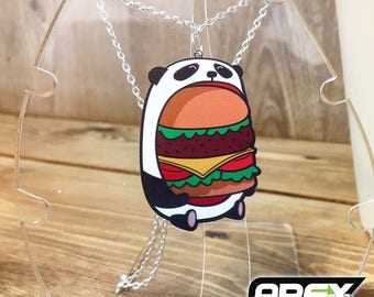 Greedy Panda - Burger Time - Stunning Acrylic Necklace by Ashley @ Pixiebitz!