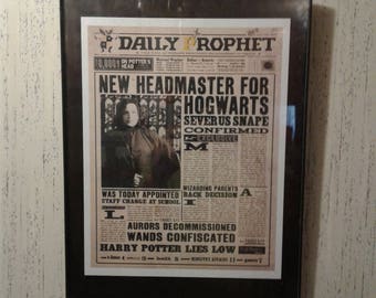 Harry Potter Daily Prophet Newspaper Front Page Headline PRINT