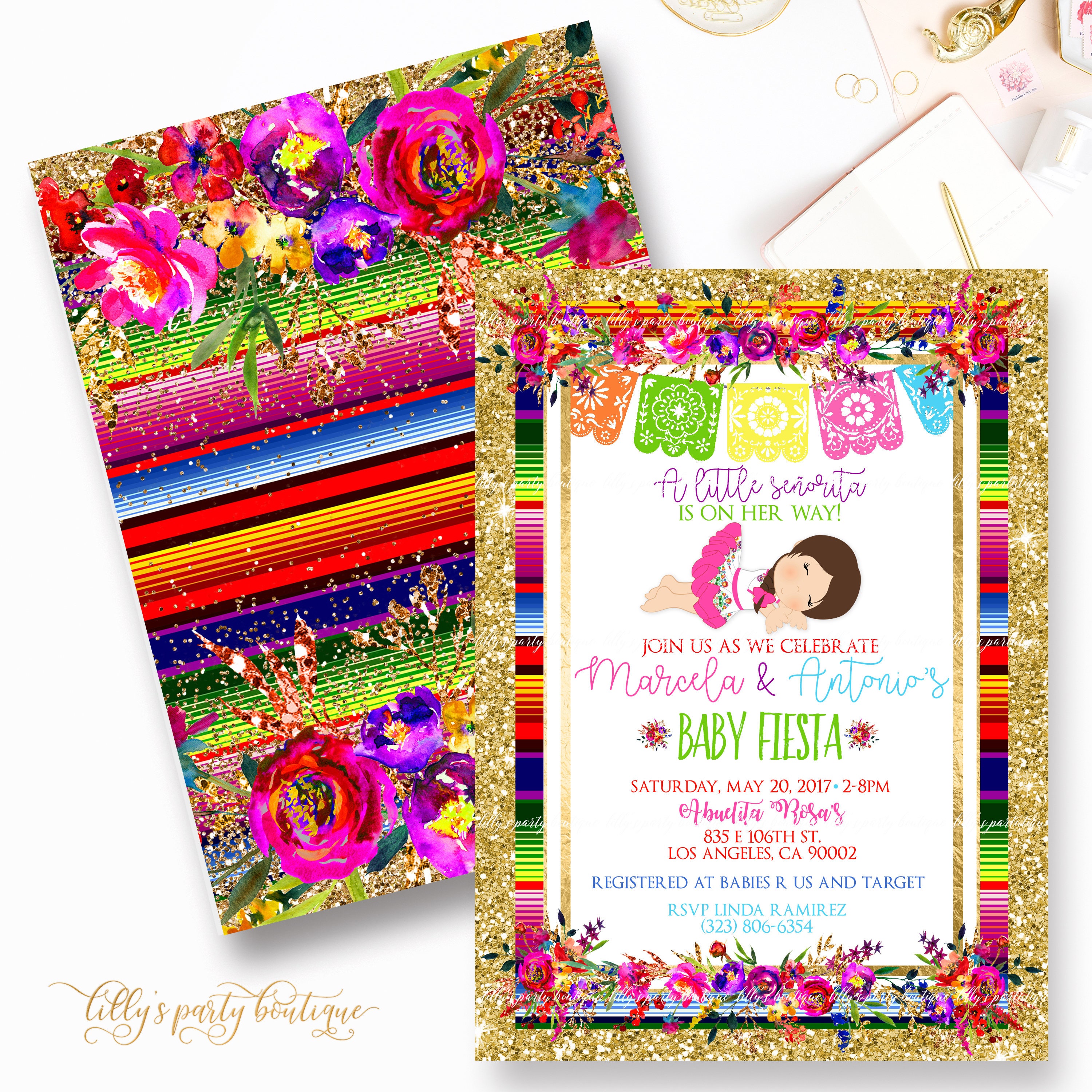 Fiesta Baby Shower Invitation Mexican Fiesta Baby Shower