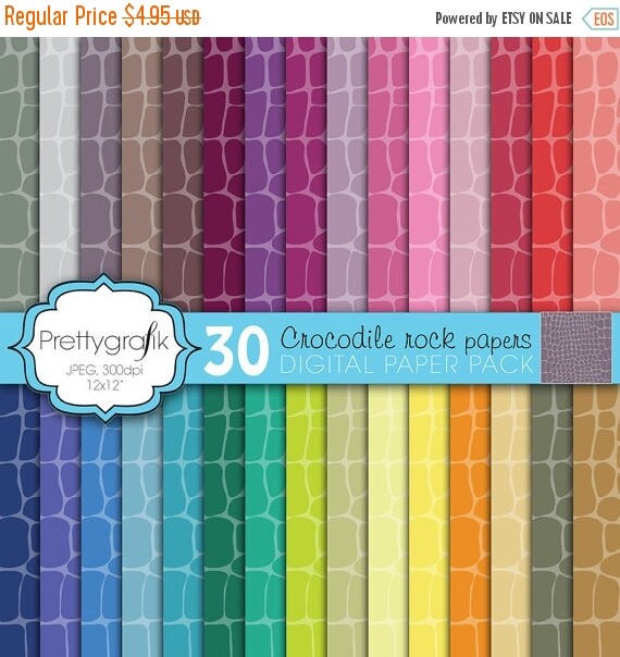 80% OFF SALE crocodile animal print digital paper, commercial use, scrapbook papers, background - PS595 Il_570xn