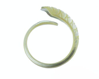 Mother of Pearl Snake Bracelet, Carved Mother of Pearl Bracelet, Carved Cobra Bracelet, Large Shell Bracelet, Large White Bracelet
