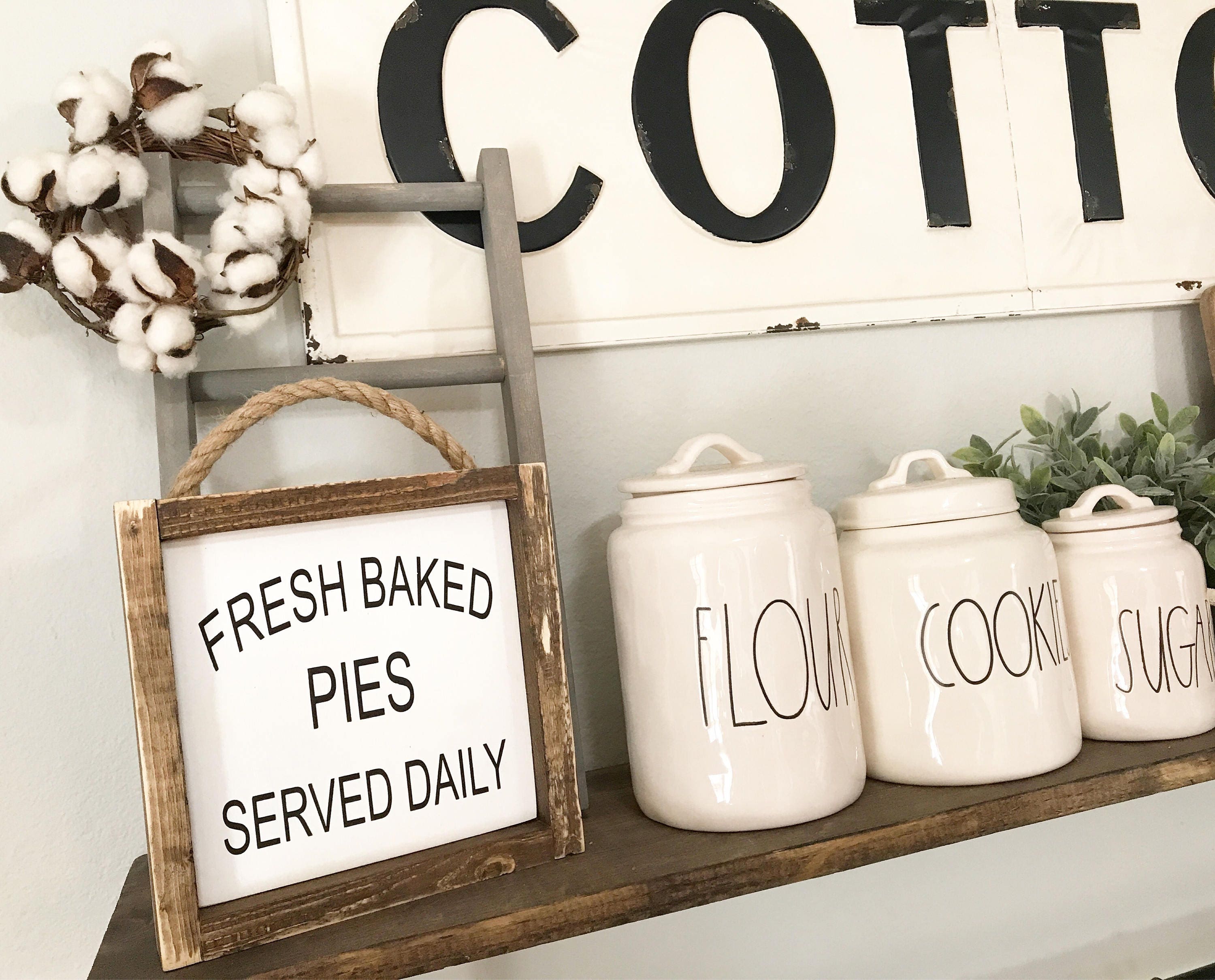 Fresh baked pies served daily sign kitchen sign dining room