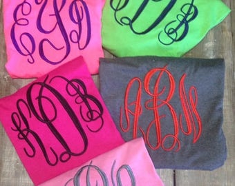 SALE Long Sleeve Large Monogram Tshirt