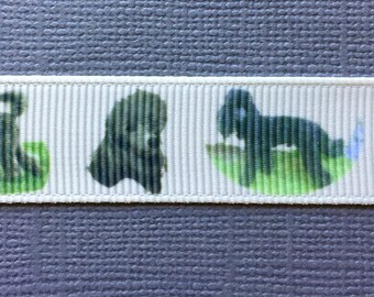 Limited Time SALE! French Poodle 5/8" Grosgrain Craft Ribbon - 3 Yards