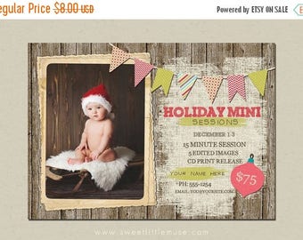 ON SALE Holiday mini session template - christmas mini session template - photography marketing template