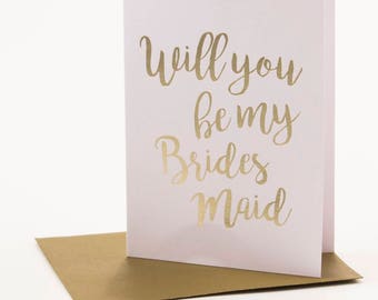 Will you be my Bridesmaid? Note Card | Add-On Note Card | Bridesmaid Gift | Bridal Party Gift | Gift for Her | Wedding Memento