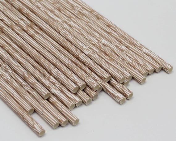Wood Grain Patterned Paper Straws, Woodland Birthday Party Decorations, Rustic Baby Shower, Enchanted Forest Party Decor Rustic Paper Straw Il_570xn
