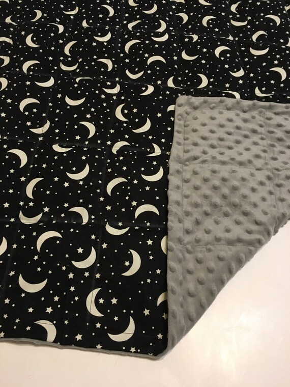 Glow in the dark moon and stars weighted blanket 35X40 & 40X60