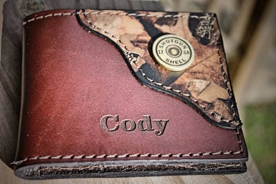 Personalized Leather Wallet wallet for dad Bifold Wallet