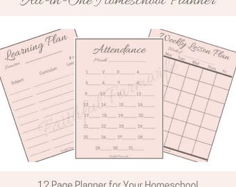 Printable Undated Homeschool Planner Perpetual