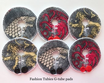 Set of 6 G tube pads / gtube pads / g-tube pads / gtube covers / feeding tube pads / g tube covers / mic-key button cover / AMT mini button