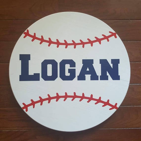 Personalized wooden baseball sign. Baseball. Sign for boys