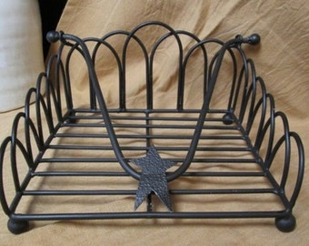 Amish Made Wrought Iron Star Taper Candle Holder