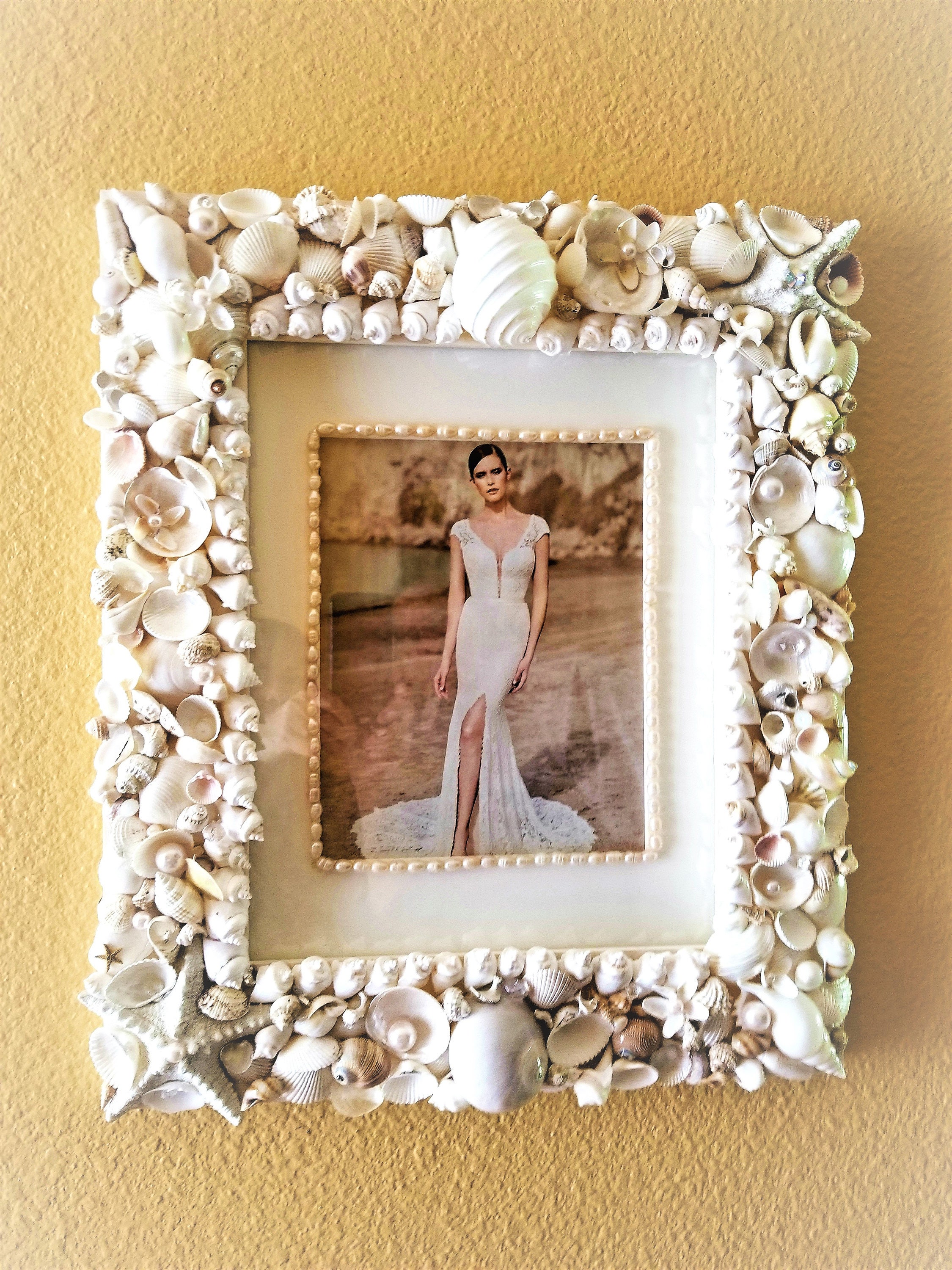 Elegantly appointed 16X20 inch beach wedding frame. Makes a
