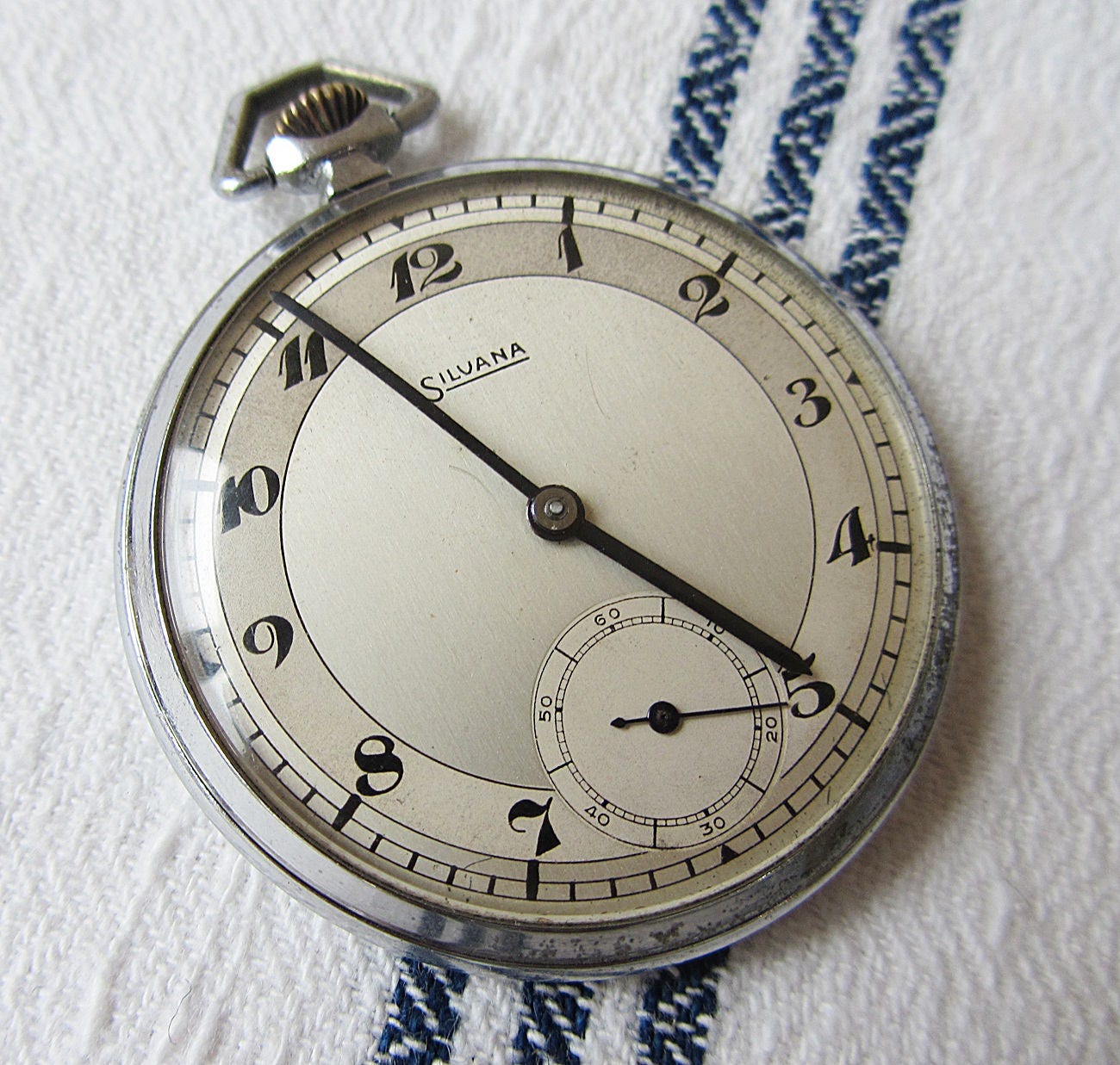 Ultra Rare Swiss Made Pocket Watch Silvana Working Mens Pocket