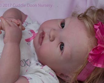 Beautiful Custom Made to Order VINYL Shyann Reborn Baby Doll-Fake Baby boy or girl-With rooted mohair- Price is deposit only.