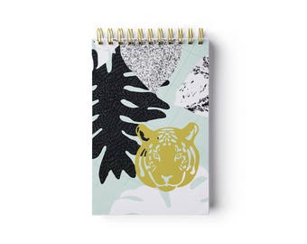 Tiger Notebook – Spiral binding – 4" x 6" – Ruled pages