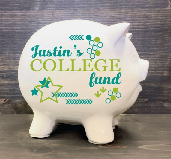 Custom College Fund Piggy Bank 8 Custom Baby Gift