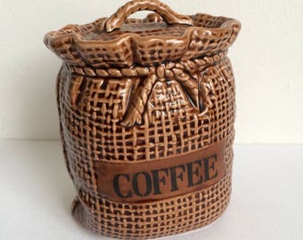 Vintage Coffee Jar, Retro Coffee Container
