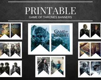 Game Of Thrones Printable House Banners NON-Customizable