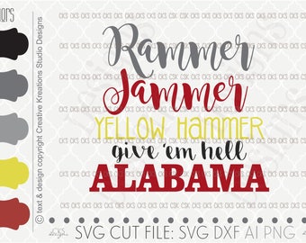 Digital Download- Cut file, Football Svg, Bama Svg, Silhouette Cut File, SVG Saying, dxf file, ai file, Silhouette Cameo, Cricut Alabama
