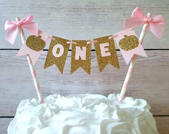 Pink and Gold Little Pumpkin Cake Topper, Pink and Gold Little Pumpkin Birthday, Little Pumpkin First Birthday, Little Pumpkin Bunting