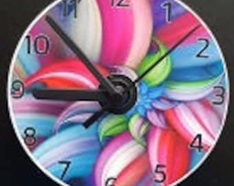 Colourful Flower CD Wall Clock