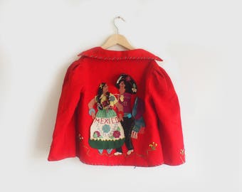 vintage kids Mexican folk jacket