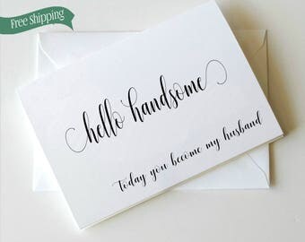 To my Groom on our wedding day Card, To my Groom Card, Wedding Day Card Groom _ Simplicity Collection_ HON02