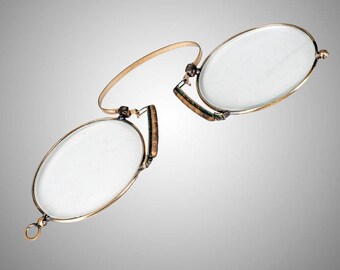 Steam punk antique pince nez eyeglasses spectacles