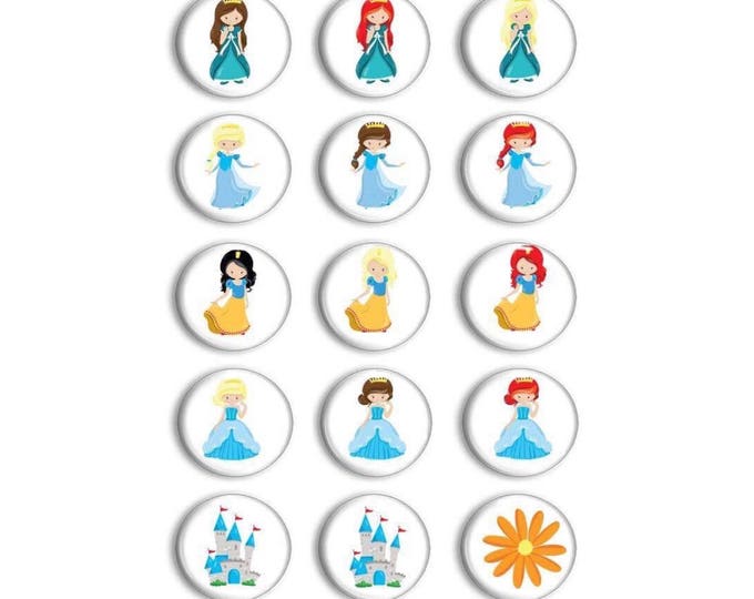 Princess Magnet Sets - Princess Magnet - Princess Birthday Party - Party Favors - Pretend Play - Story Stones - Preschool Learning