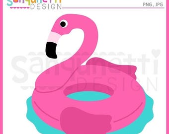 50% OFF Flamingo clipart, flamingo clip art, pool clipart, summer clipart, JPG, PNG, commercial use, Instant download