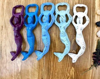 Mermaid Decor l Cast Iron Mermaid Bottle Opener l Nautical Beach Decor l Mermaid Gifts l Beer Bottle Opener