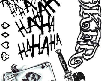 joker tattoo etsy joker tattoo etsy