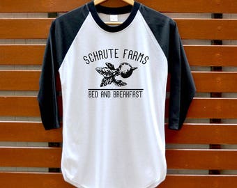 Schrute Farms Shirt - The office Shirt - Slogan funny Shirt - 3/4 Sleeve Unisex