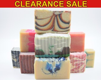 CLEARANCE SALE BLOWOUT Goat Milk Soap Surprise Box - Discount Half Price Mystery Box, Overstock, Discounted And Inventory Clearance Grab Bag
