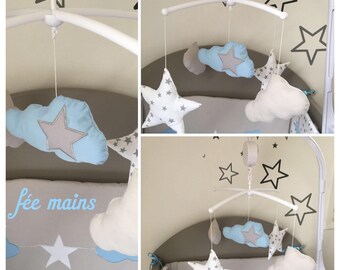 Musical Mobile order mixed theme star with clouds