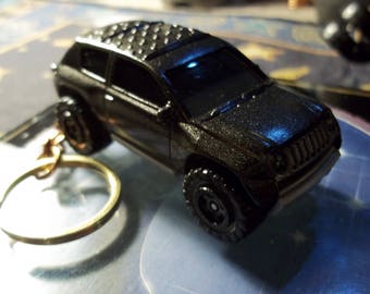 custom made keychain 2007 to 2016 jeep compass 4x4 suv,metallic black w/black mags-3/4 limo tint glass/repaint-mint