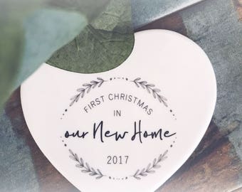 First Christmas In Our New Home 2017 ...Ceramic Heart - Christmas - Keepsake