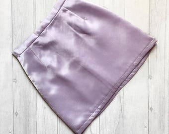 Handmade high waisted satin skirt. Sizes UK 4-18. Various colours available